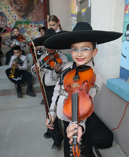 Young violin player